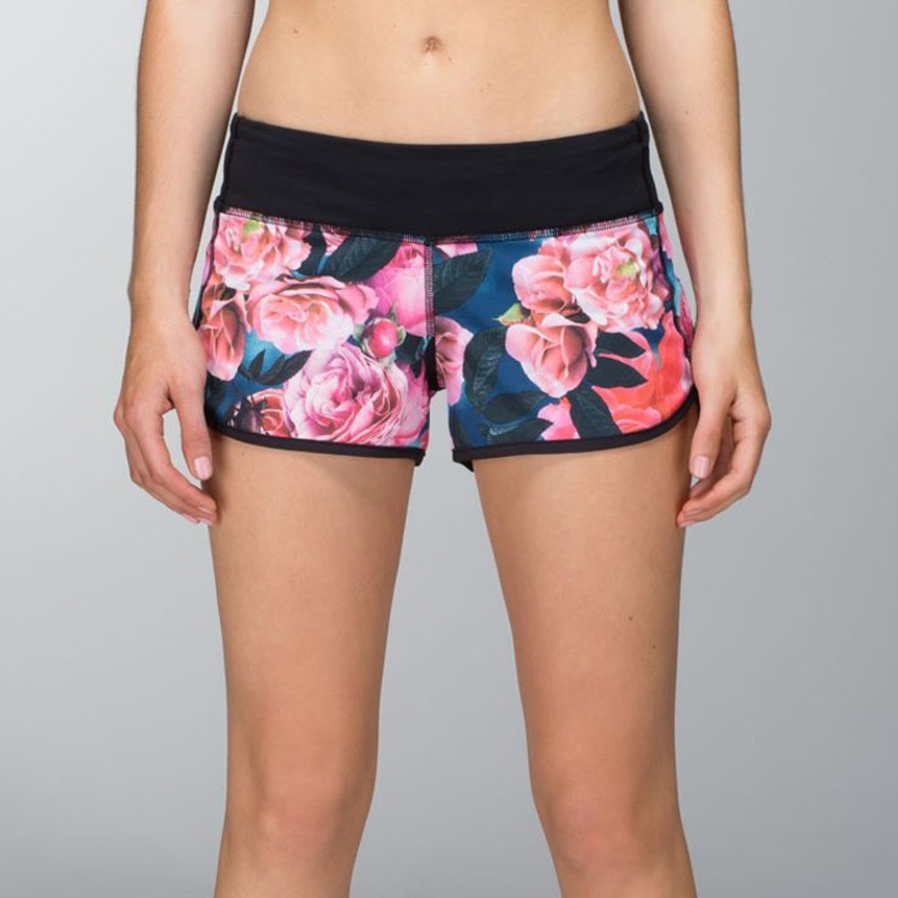 NWT Lululemon Secret Garden Speed Shorts sz 6 RARE